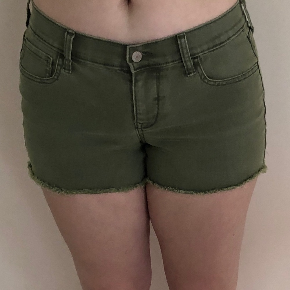 Army green shorts